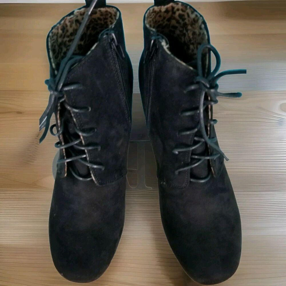 Cato Boots Women Size 11 Ankle Faux Suede Wedge Boots Womens